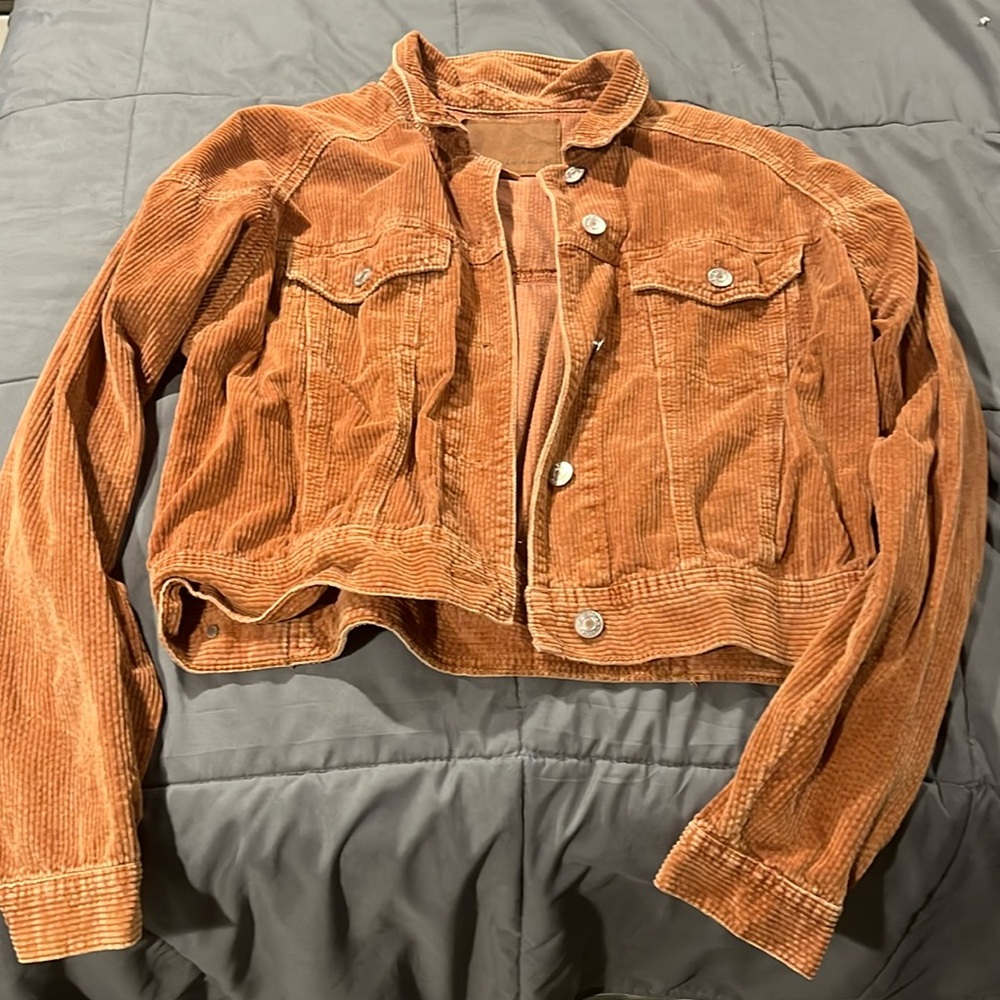 American eagle cropped corduroy jacket